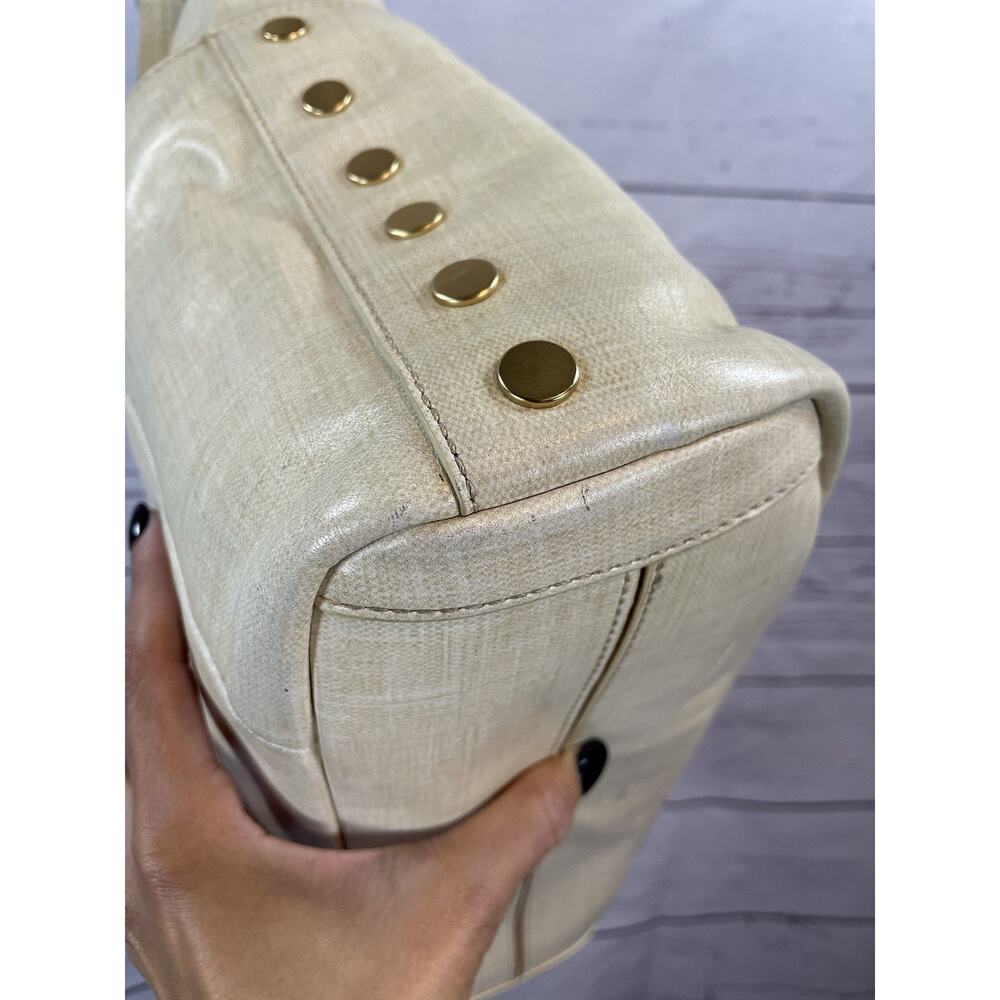 Hammitt Addie Large Tote Bag Semolina Cream Leather Zip Top Laptop Shoulder Bag - Picture 7 of 14